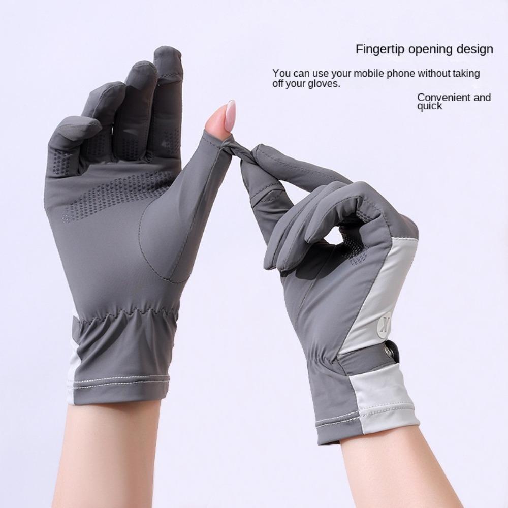 Breathable Women Sunscreen Gloves Anti-UV Summer Driving Mittens Sun Protection Riding Gloves Girl