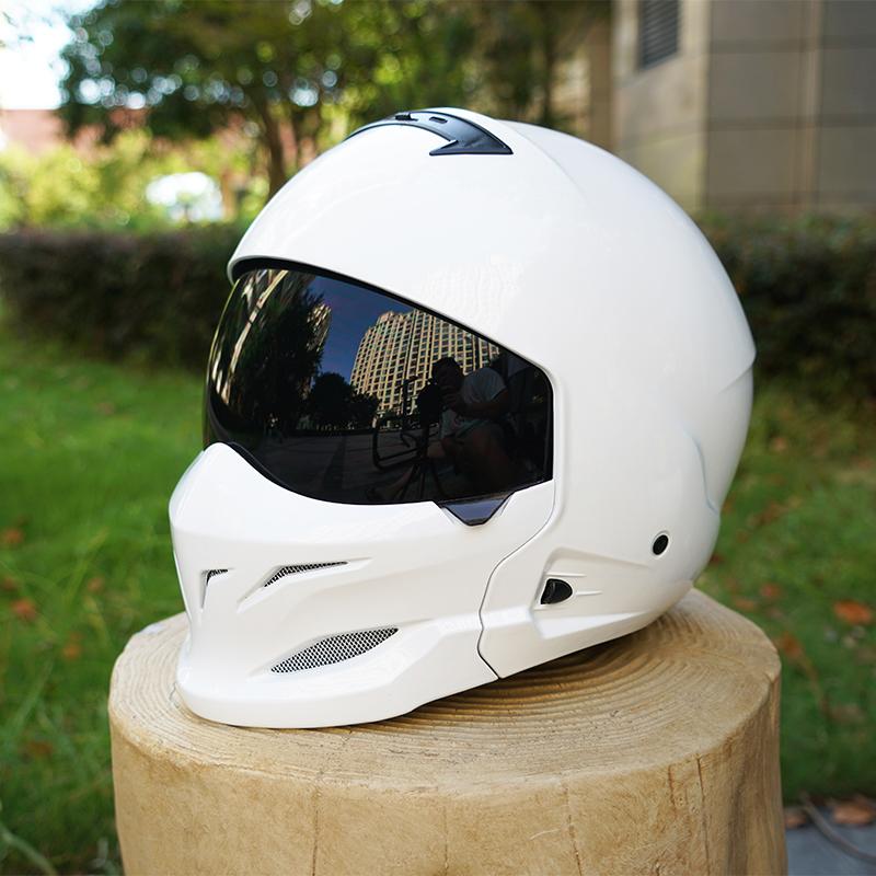Scorpion Retro Motorcycle Helmet Removable Front Module Transparent Lens M L XL XXL Sizes Available for Motorbike Safety Gear