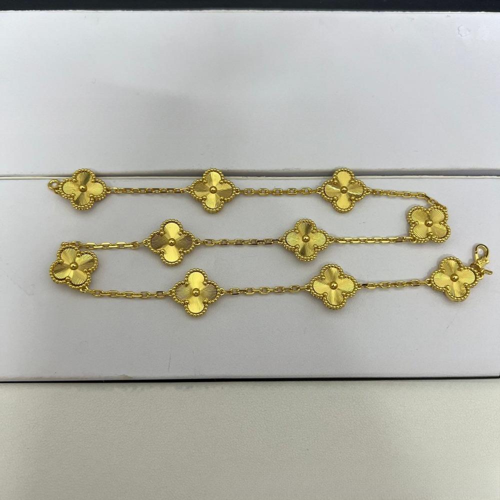 Four-leaf Clover Ten-flower Necklace Thin Light Luxury Ins High-end Collarbone Chain