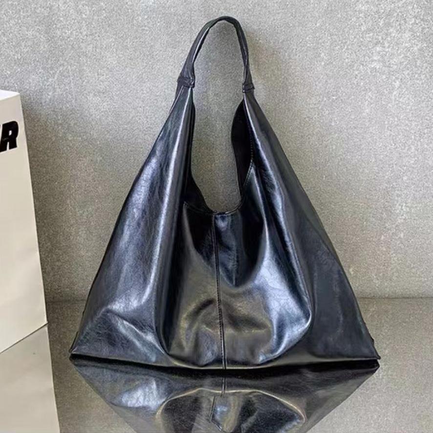 

Сумка-тоут большой вместимости, корейская мода, мягкая, из искусственной кожи, в стиле пэчворк, черная, серебристая, сумка через плечо, кошельки и сумки-дизайнеры