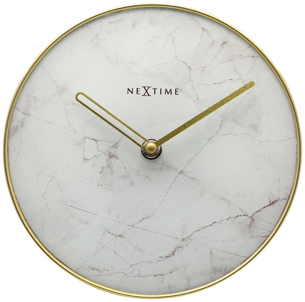 NeXtime Marble Table Table Clock Wall Clock Silent Small 20cm