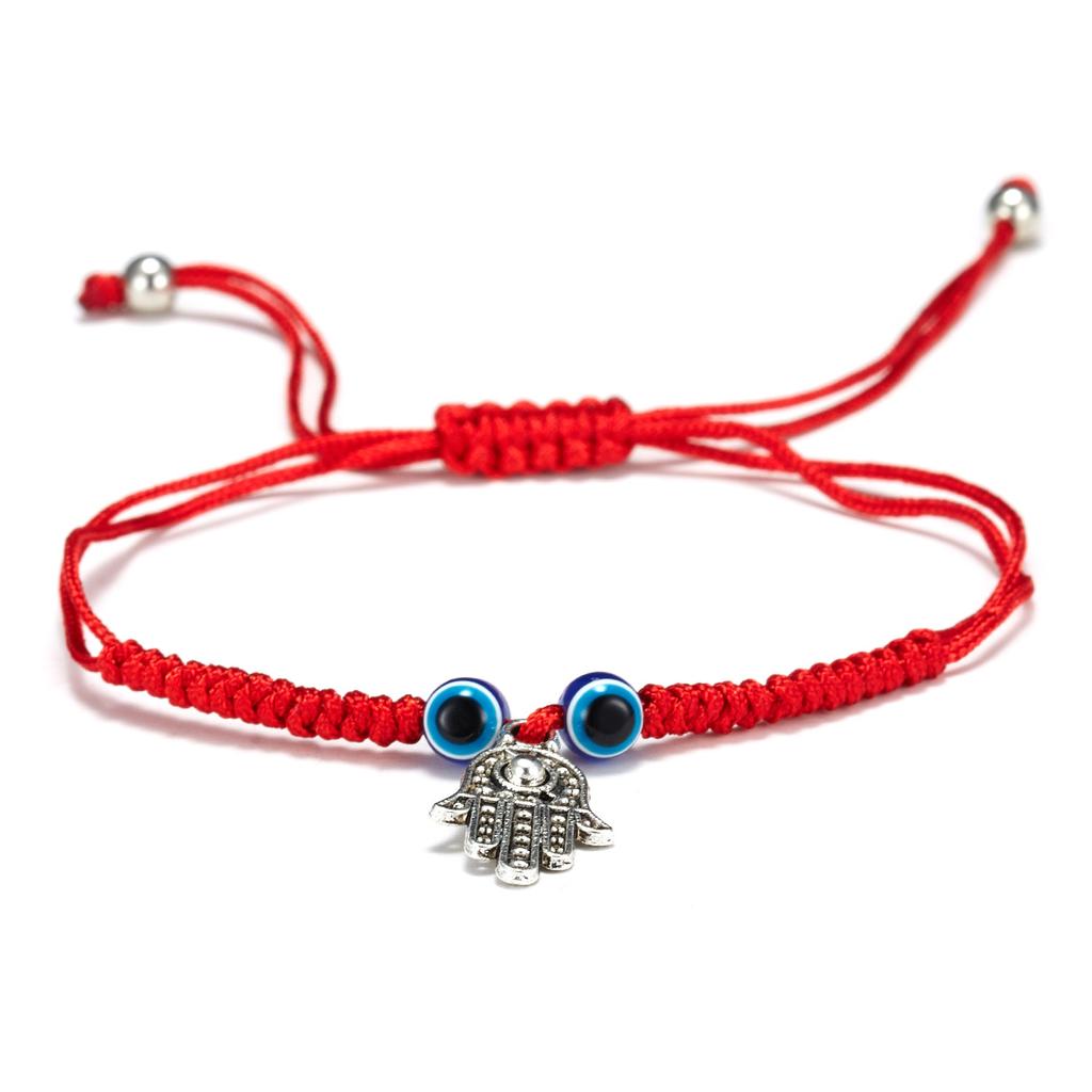 Blauwe Boze Oog Armbanden Armband Goede Geluk Rode Draad Gevlochten Verstelbare Bedel Armband Voor Koppel Vrouwen Geliefde Dame Cadeau