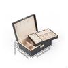 DoubleLayer Jewelry Box LeatherLike with Removable Tray Sturdy Exterior for Women,