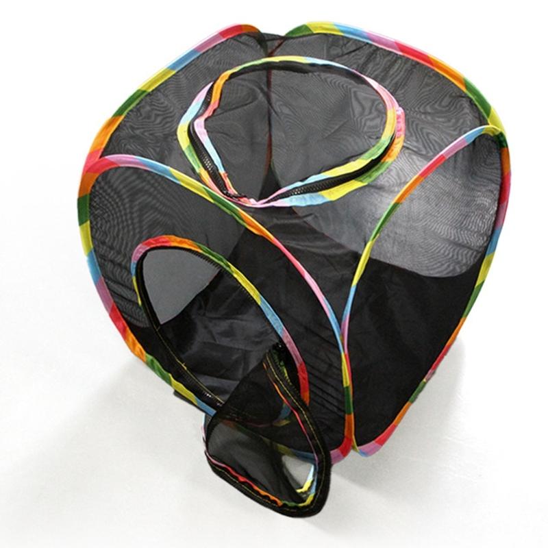 Portable Cats Tunnel Toy With Breathable Net Detachable Light weight For Indoor Outdoor Playing