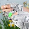 Fishing Gloves 3 Finger Anti Slip Wear Resistant Gloves for Outdoor Cycling Fishing Black Gray M/L Size