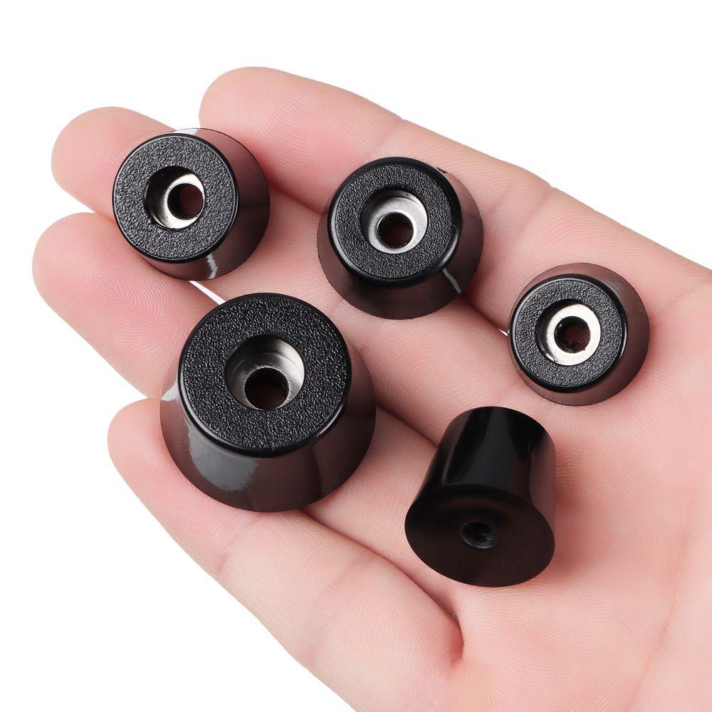 10Pcs Tapered Furniture Slip Feet Furniture Parts Accessories Cabinet Speaker Black Protective Pad PVC Foot Mat Floor Protector