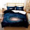 Space Star Bedding Set 2-3Pcs Bedroom Quilt Cover Set Single Double Size Polyester Duvet Cover Pillowcase for Adult Boy Girl