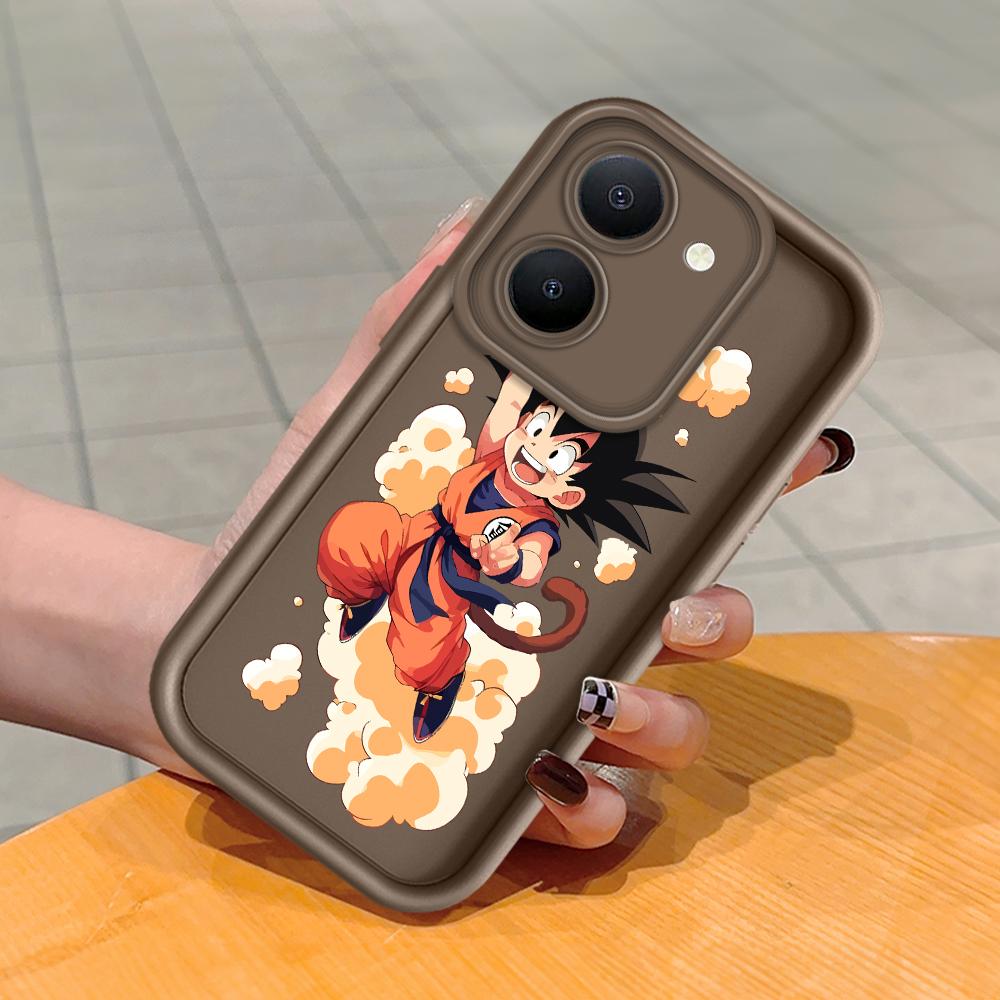 

Мягкий силиконовый квадратный чехол с рисунком лестницы для телефона, полное покрытие, противоударный защитный резиновый чехол для камеры для Vivo Vivo Y33T коричневый