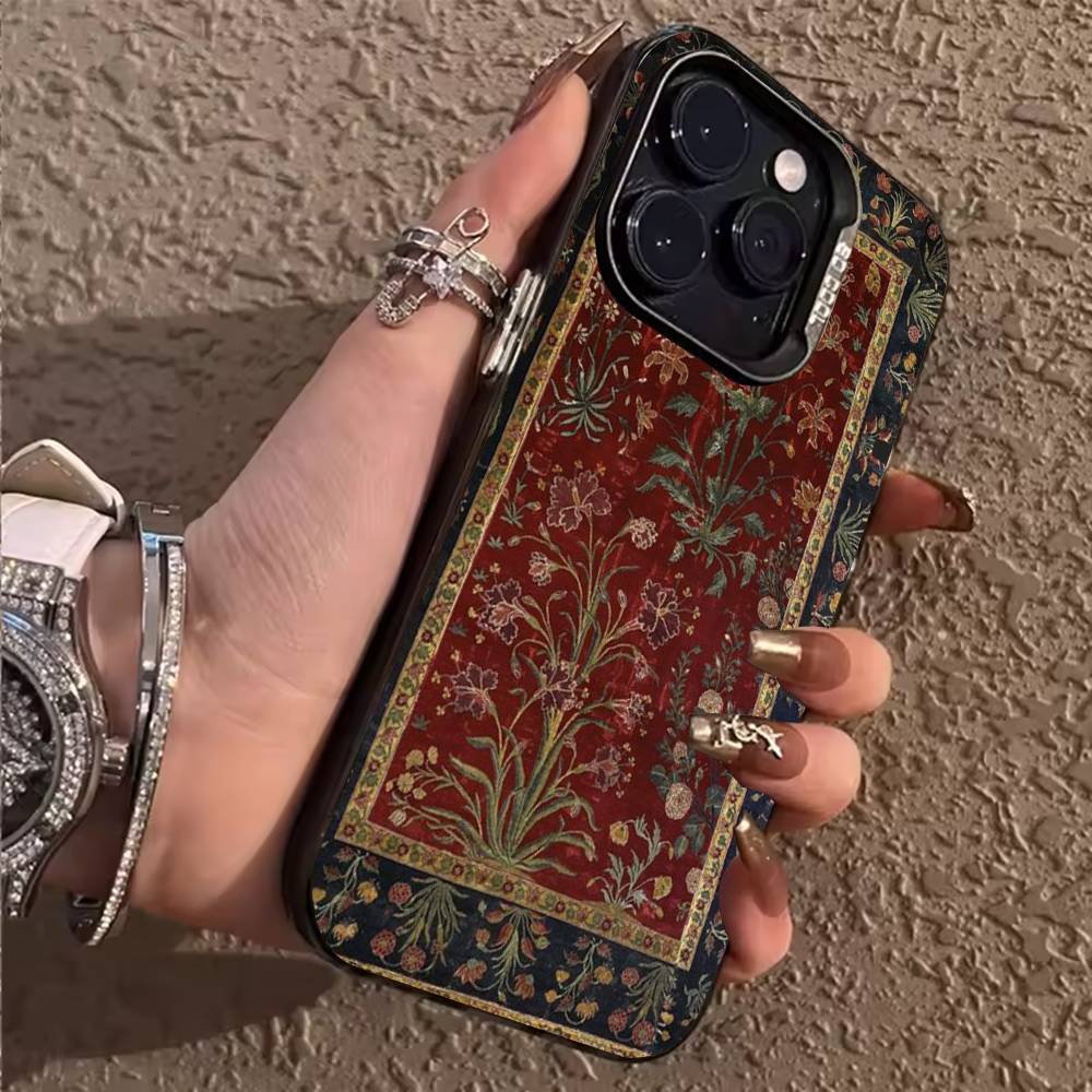 

Персидский Ковер Цветочный Узор Арабский Чехол для Телефона Для iPhone 17,16,15,14,13,12,11,Pro,X,Xs,MAX,Plus ТПУ Мягкий К Коже Дружелюбный Чехол iPhone17Pro