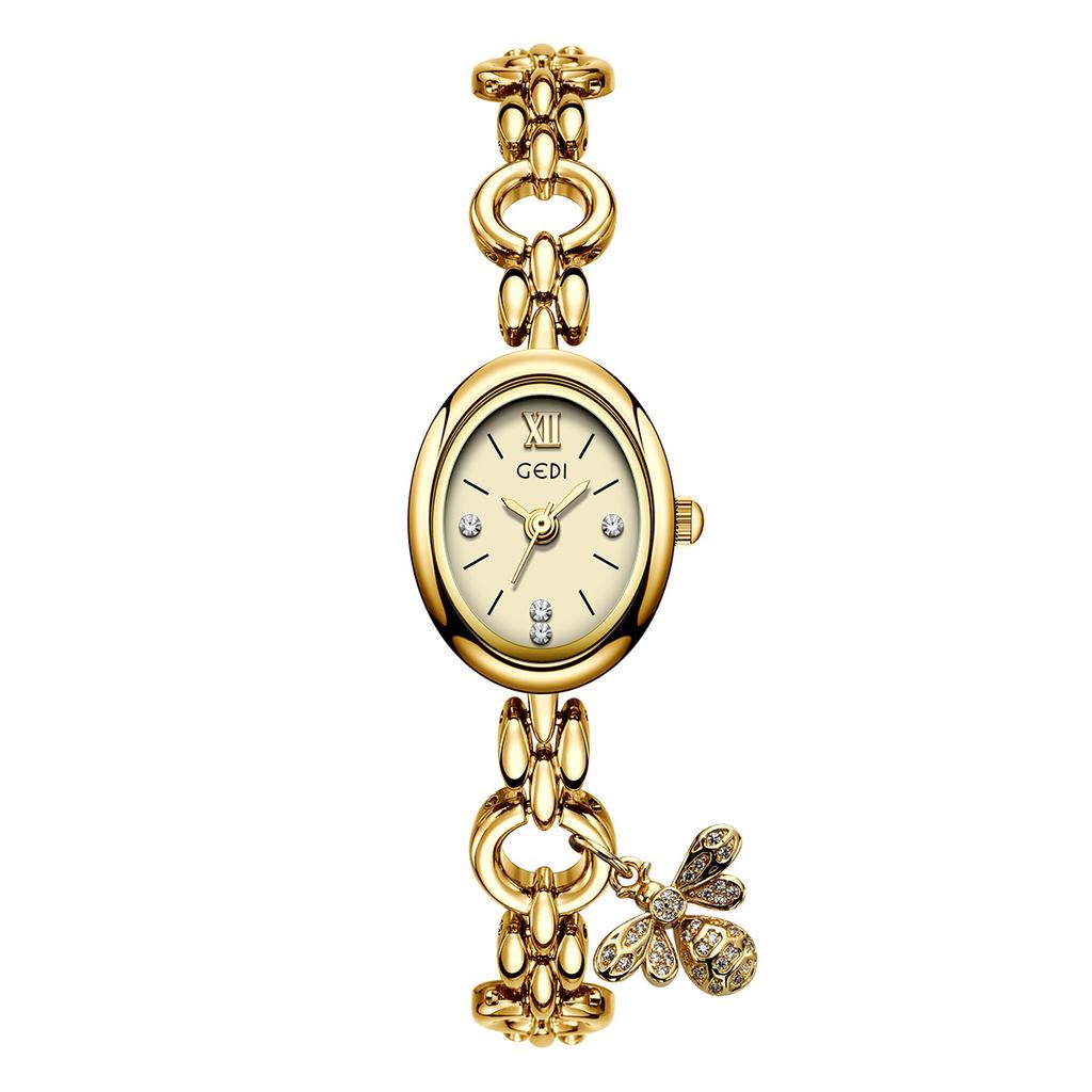 Niche Light Luxury Oval Women'S Watch Medium And Ancient Style High Value Versatile Women'S Watch Quartz Watch