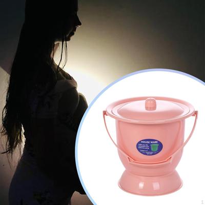 Bacinella Urinale con Coperchio Vasino Portatile per Uso Domestico Emergenza Camera da Letto