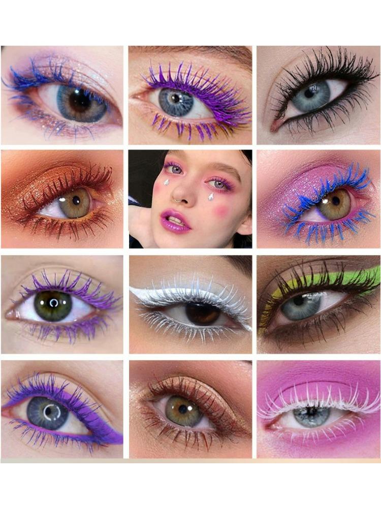 5D Colorful Mascara - Waterproof, Smudge-proof Curling & Volumizing Mascara For Daily & Party Makeup