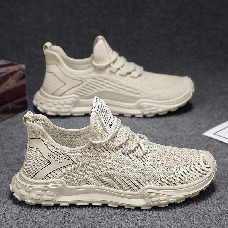 

Flying woven men s shoes are breathable and thin mesh sports shoes in summer. Men s summer non-slip and wear-resistant construction site work s 38