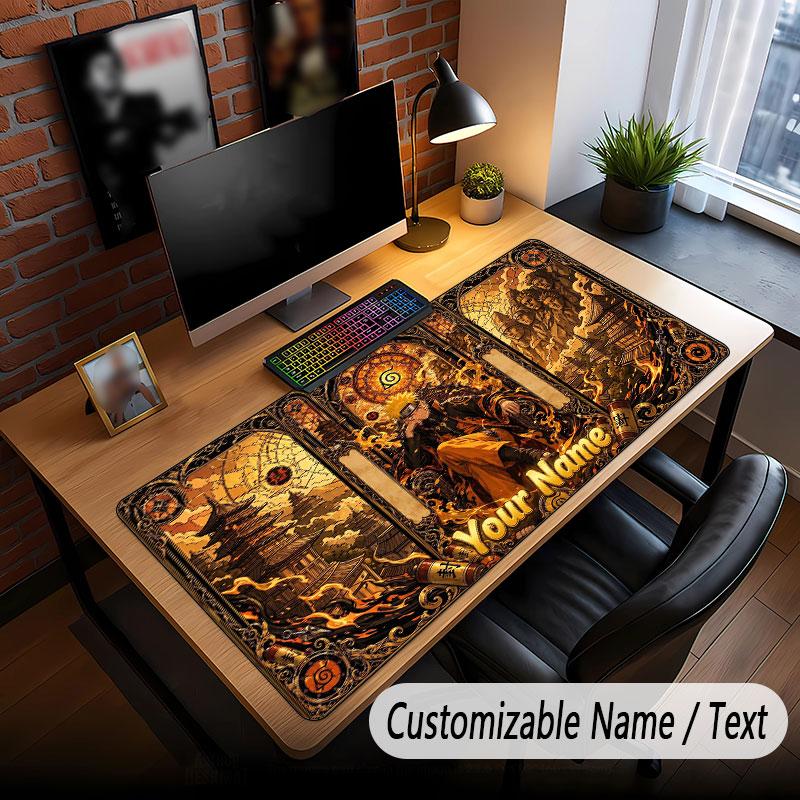 Benutzerdefiniertes Langes Mauspads, Naruto Gaming Schreibtischmatte Für Home Office Schreibtischdekoration