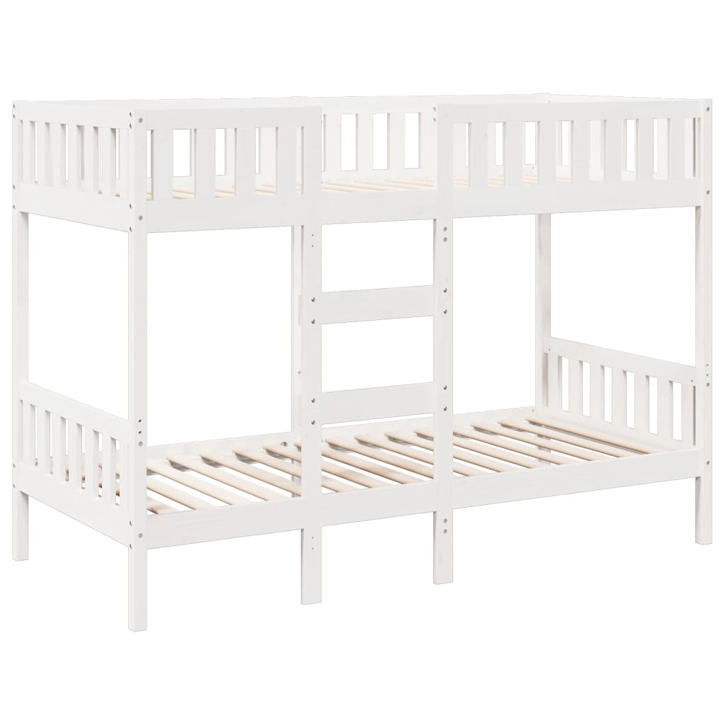 Bunk Bed White 90 x 190 cm Solid Pine Wood