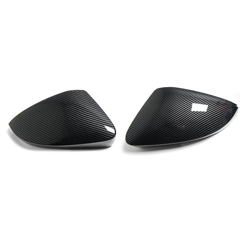 Gloss Black Car Side Wing Mirror Caps Cover For Skoda Octavia Mk3 A7 5E 2014 2015 2016 2017 2018 For VW T-ROC 2017-