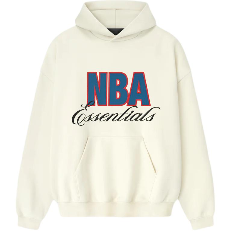 Fear of God Essentials NBA 90s Hoodie Cream White Unisex Tops 192NB256702F XS