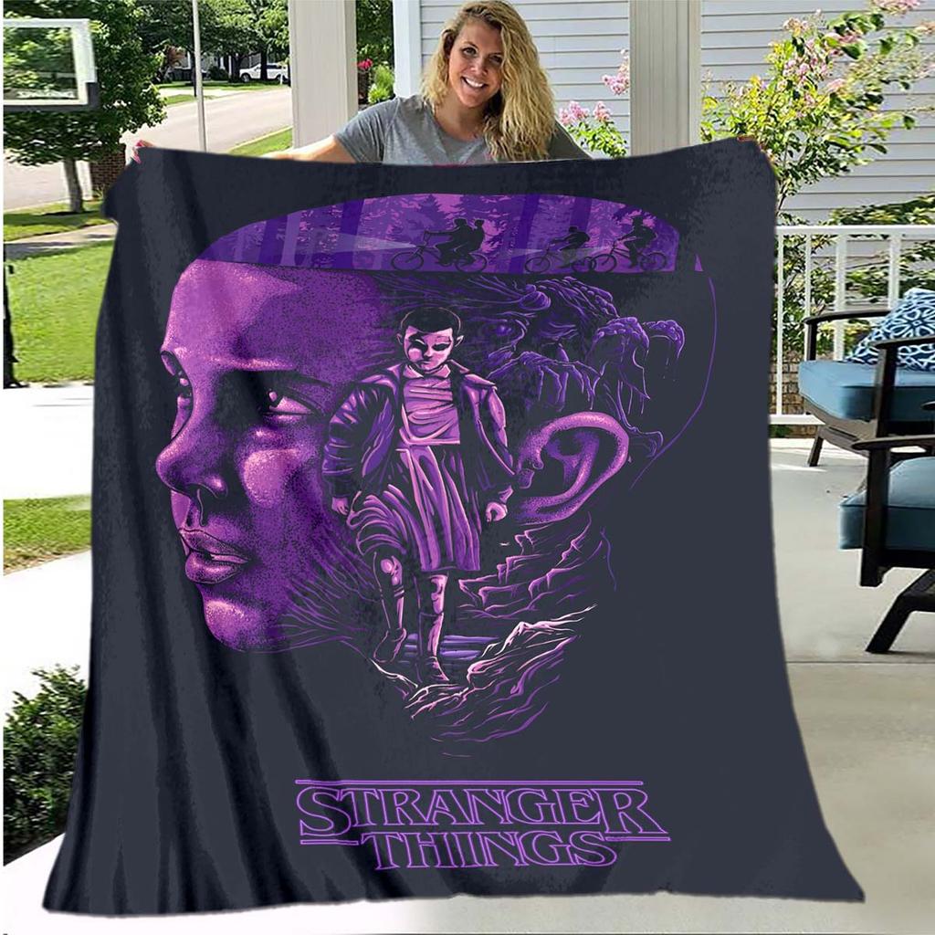 Buy Stranger Things Movie 3D Printed Art Fleece Blanket for Beds Hiking ...