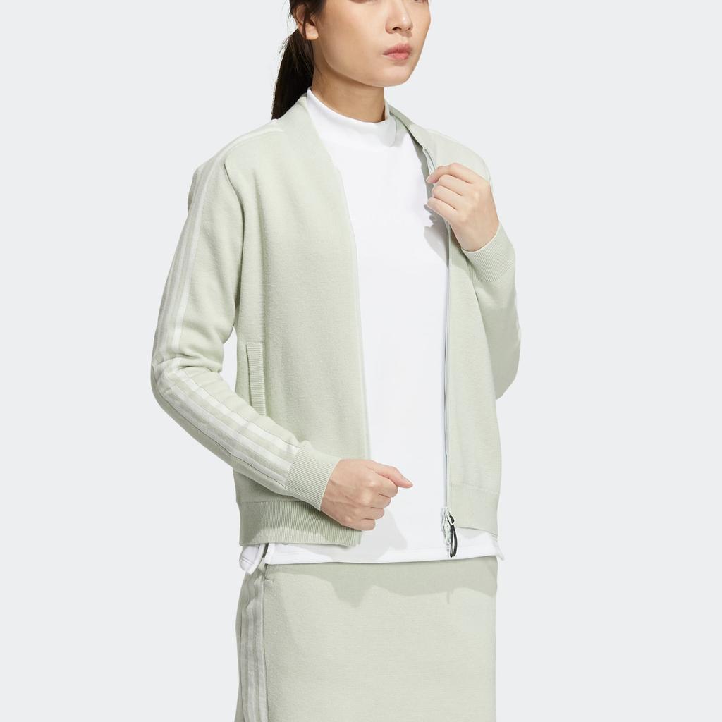 adidas W 3St Ff Jacket Logo Print Three Stripe Detail V Neck Jacket Women Jacket Light-Green HG8248