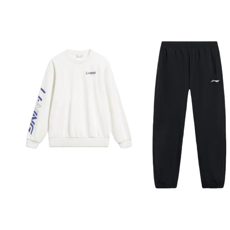 Li Ning Casual Sportswear Men s Crew Neck Moderate AYKT415-1+AWDT607-7 L