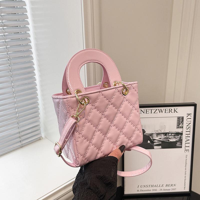 Chic Diamond Quilted Faux Leather Shoulder Bag for Women, Vintage Style Crossbody Hobo Purse, Soft Texture Handbag