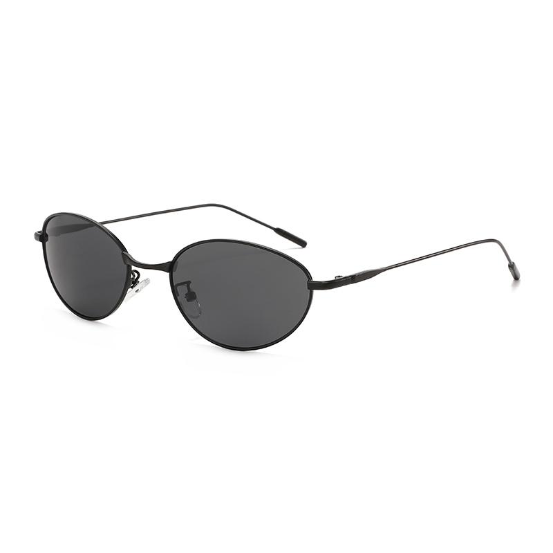 2pcs Luxury Small Cat Eye Metal Sun Glasses Female Man Designer Eye Glasses Outdoor Traveling Simple Style Sunglasses