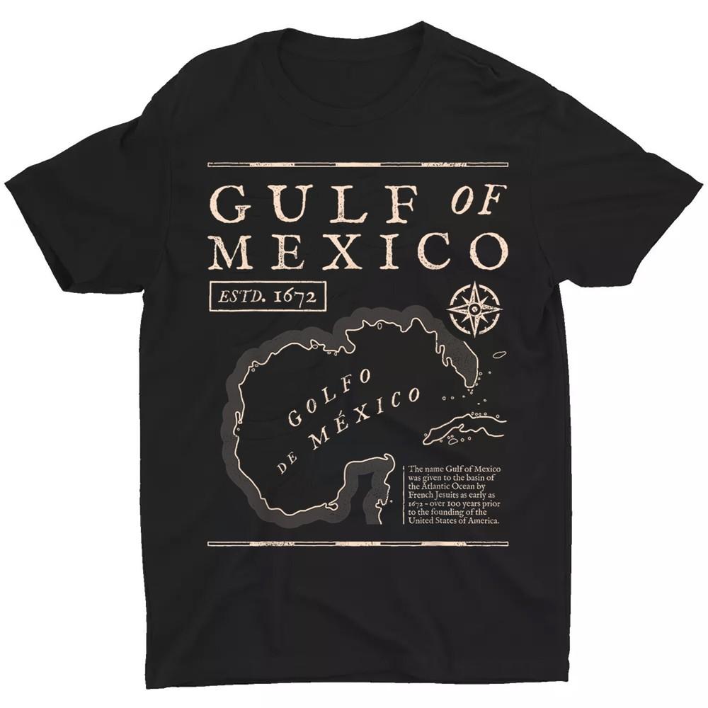 

Gulf of Mexico 1672 Historic Map Shirt, Mexican Gulf Women Men T-shirt S