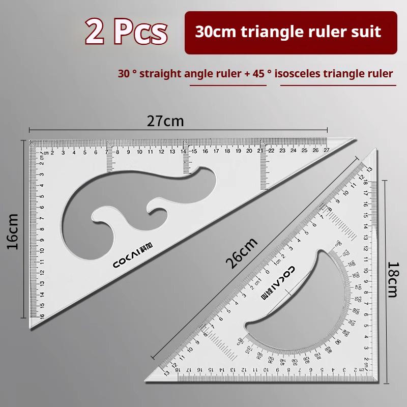 Triangle Ruler Measurement Tool Isosceles Triangle Hand-drawn Triangle Board Professional Square Protractor Woodworking Tools