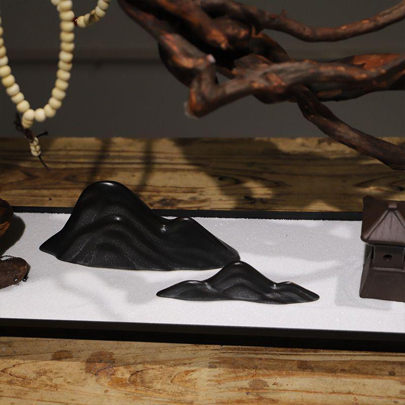 Chinese Zen Withered Wood Landscape Carving: Solid Wood Home & Hotel Decor