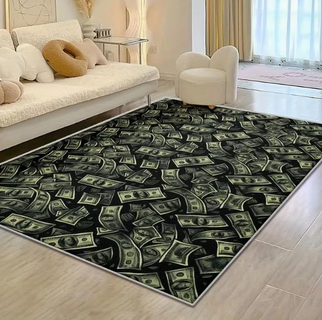 

Stacked Banknote Carpet Anti Slip Bath Mat Suitable Business Themed Parties Easy To Clean and Durable Floor Mat Home Decoration 40x60cm