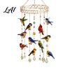 Indoor Window Hanging Decor Graceful Bird Wind Chime Stained Outdoor Sun Catcher Windchime Colorful Yard Relaxing White Noise Sound Decorations,