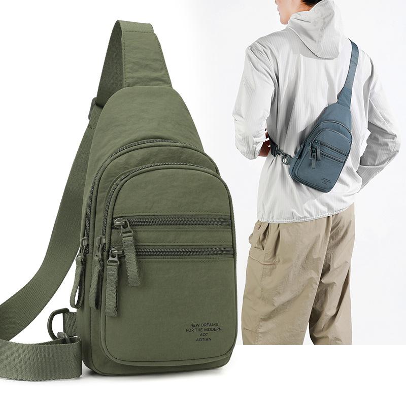 Men's Chest Bag Outdoor Commuter Multi-Layer Crossbody Bag