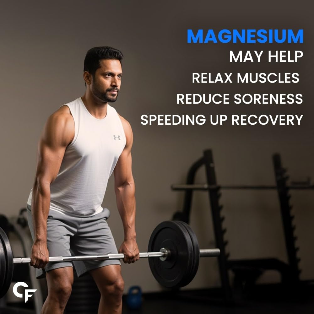 Carbamide Forte Chelated Magnesium Glycinate 2000mg Supplement 10 Veg Tablets for Muscle & Bone Support