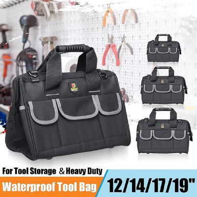 Bolsa de herramientas Oxford, bolsa de almacenamiento de herramientas de mano impermeable, bolsas de electricista, bolsa organizadora de herramientas de gran capacidad, estuche