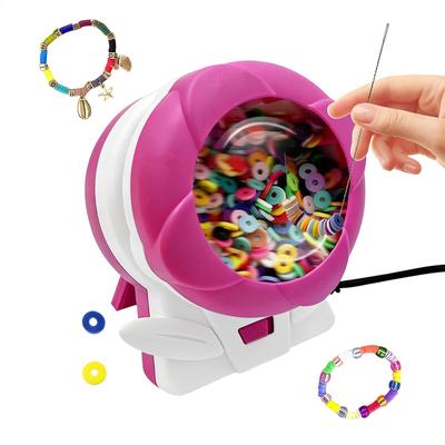 Einfacher elektrischer Perlen-Spinner, automatische Perlenmaschine für Kinderbasteln, lustiges Werkzeug zum Herstellen von Armbändern und Halsketten für Feiertags-DIY-Projekte