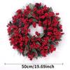 Новый 35/40/45/55 см 1 шт. Классический Рождественский венок с искусственными ягодами Необходим, Рождественское украшение для дома, Венок для входа