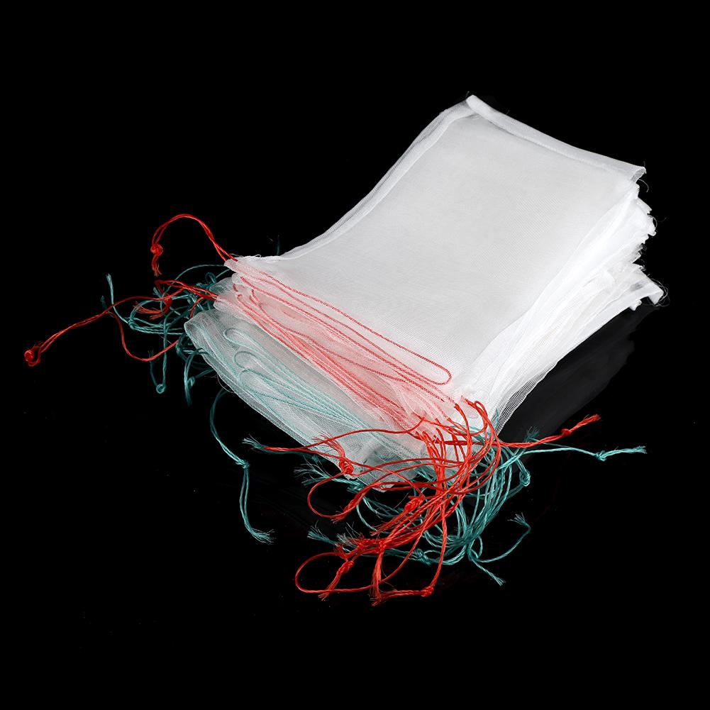 50pcs Plant Fruit Protection Bags Drawstring Mesh Bag Against Insect Pest Garden Tools