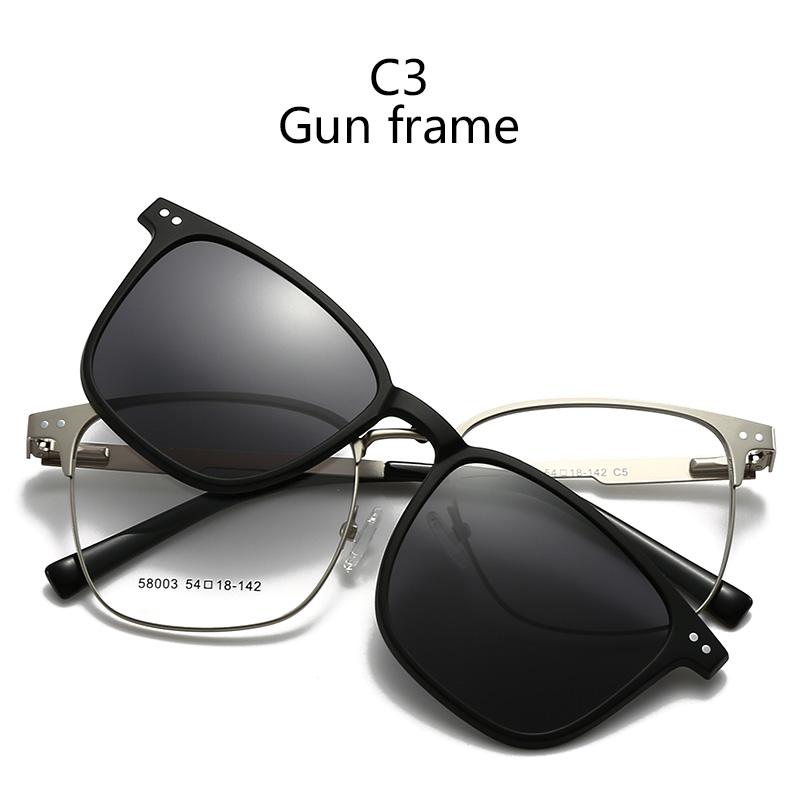 

3 In 1 Magnetic Sleeve Glasses High Appearance Level Versatile Myopia Glasses Frame Polarized Two-In-One Driving Sunglasses 3 IN 1