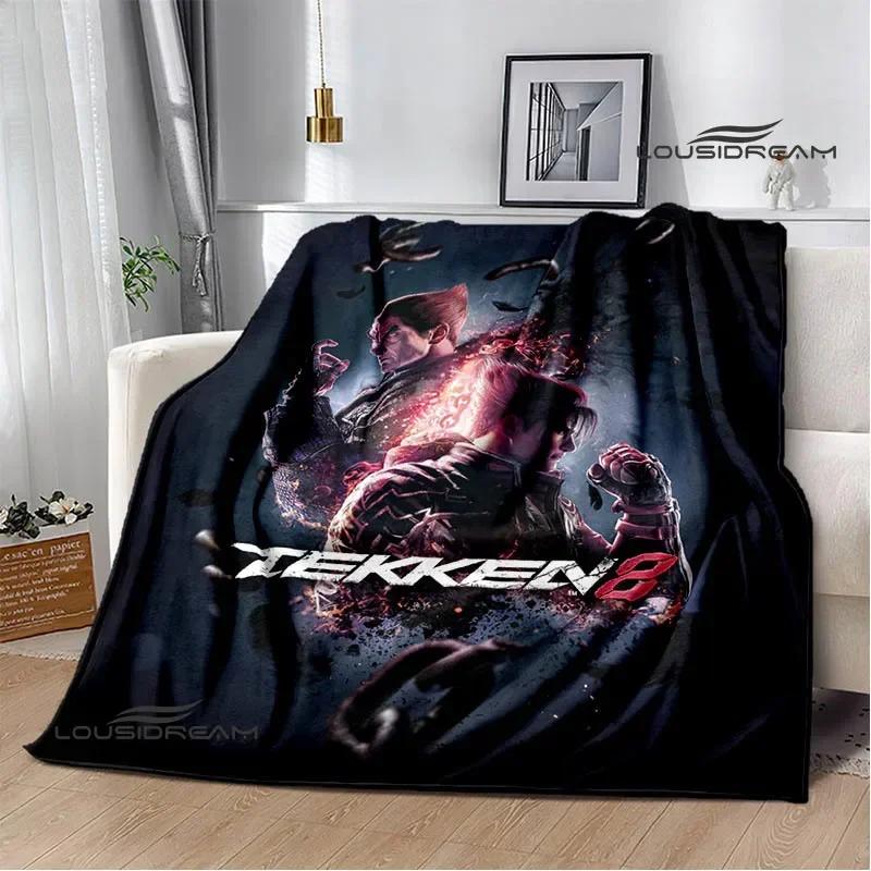 3D game tekken8 Printed blankets picnic blanket Warm blankets Flannel Soft Cozy Blanket Home travel blanket Birthday Gift