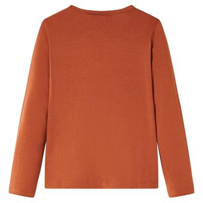 Children's Long-Sleeved Shirt Cognac 128