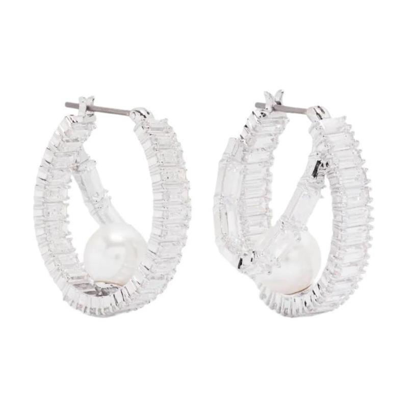 Swarovski Ariana Grande Capsule Collection Original Design Rhodium Plated Earrings Women s Silver 5720868