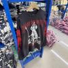 Skull Throne Printed Retro Washed Bottom Shirt Loose Long Sleeve T-Shirt Trendy Men And Women