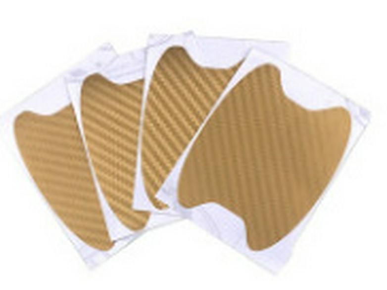 Carbon Fiber Car Door Handle Protective Stickers, 4-Piece Set