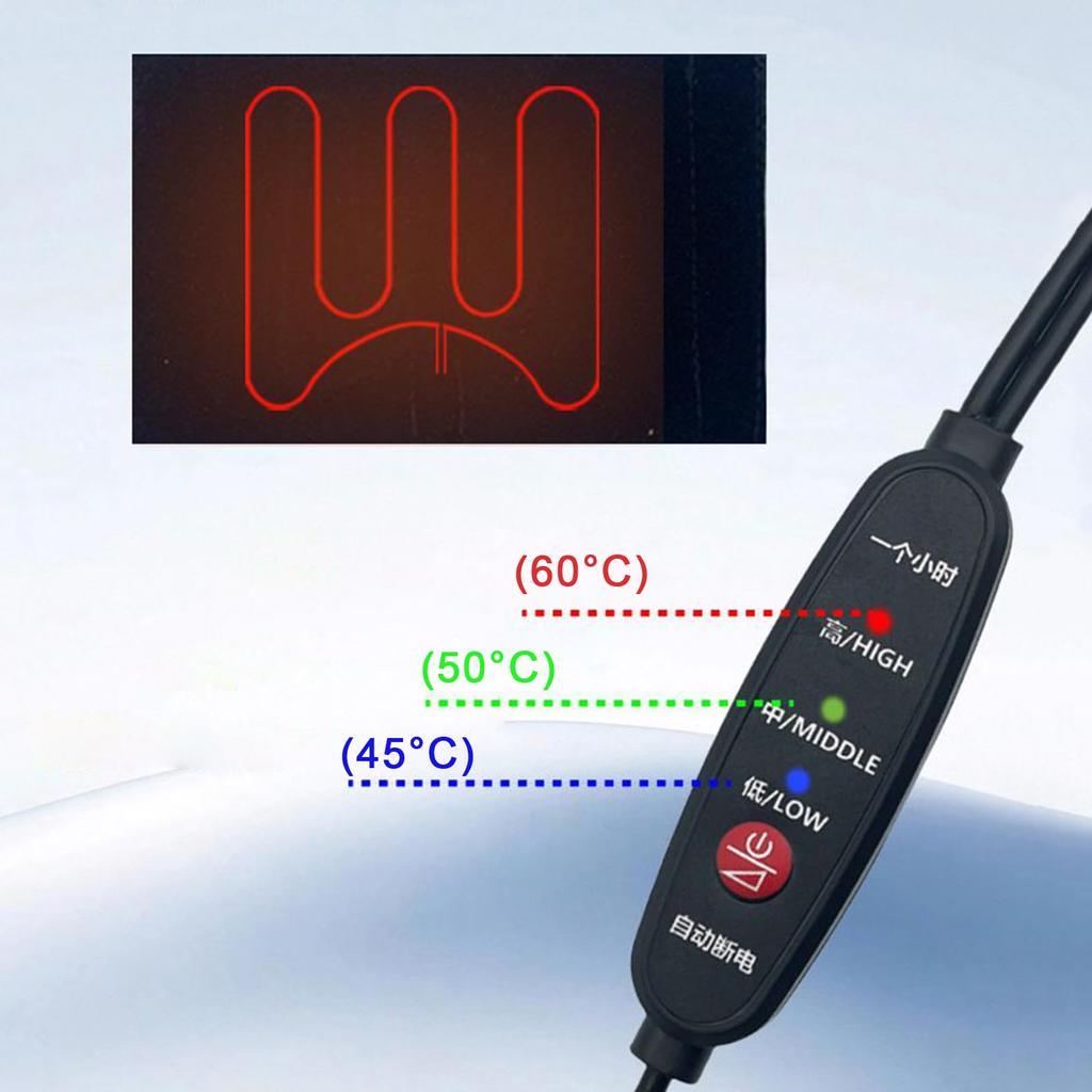 Electric Heated Hand Cover for Cars, USB Powered, Fast Heating In 10 Seconds, 3