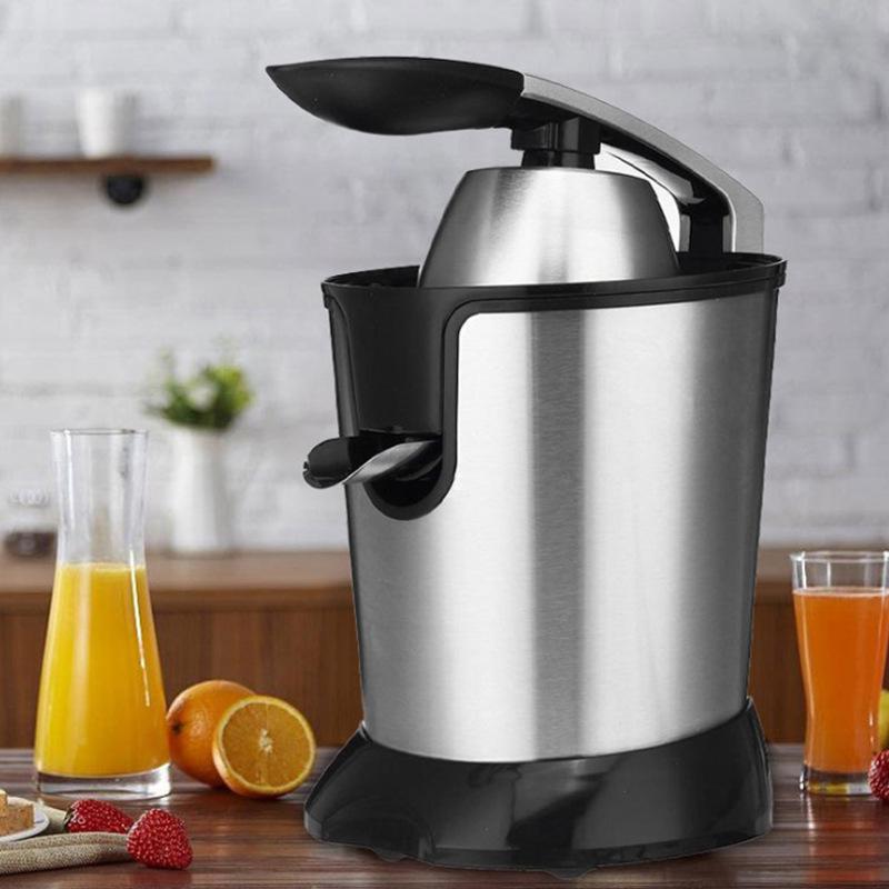 110V Hand-Press Electric Juicer: Stainless Steel Lemon & Fresh Fruit Juice Separator