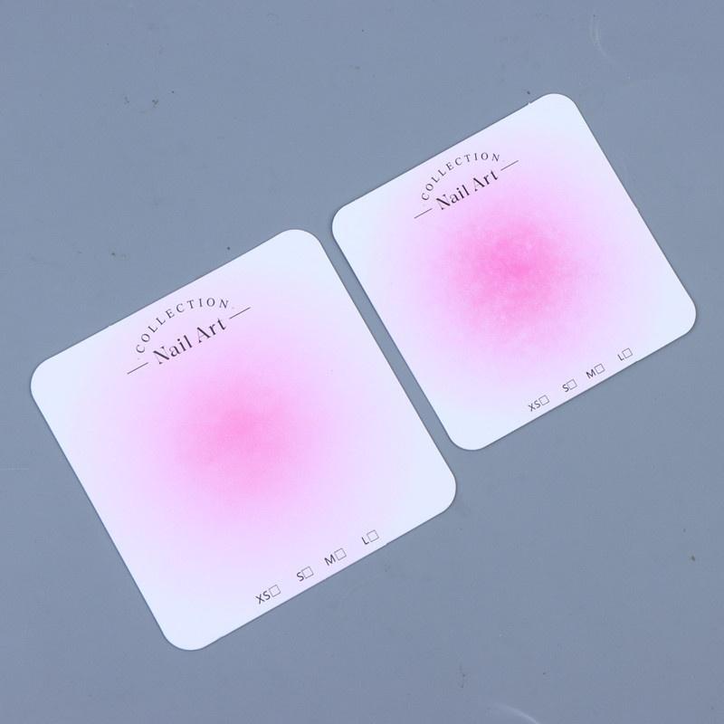 50 stk. 6,5X6,5 cm Neglekunst Displaykort Press-On Negle Pakkekort Pap Manicure Kunstig Negl Display Dekoration Pakkekort