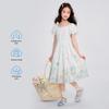 Girls' Summer Floral Puff Sleeve Princess Dress