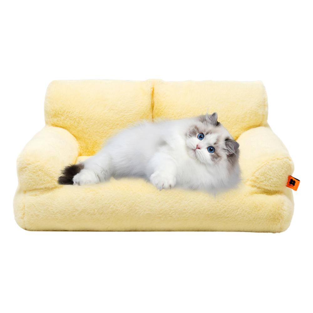 Cat Nest Pet Bed Warm Washable Cat Bed Plush Puppy Bed Small Dog Sofa With Anti-Slip Bottom Pet Bed For Small Medium Dogs Cats