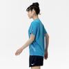 Mizuno Table Tennis Game Shirt, Short Sleeve, JTTA Certified, Moisture-Wicking, Quick-Drying, Unisex, 82JAC103, Diva Blue