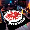 Eintracht Frankfurt Teppich für Wohnzimmer Schlafzimmer Zuhause Sofadekoration, Rutschfeste Bodenmatte für Kinder zum Spielen